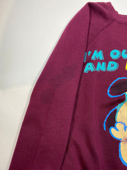 90's Snoopy Lucy Made in USA Size XL Vintage Sweat-Shirt / 5629