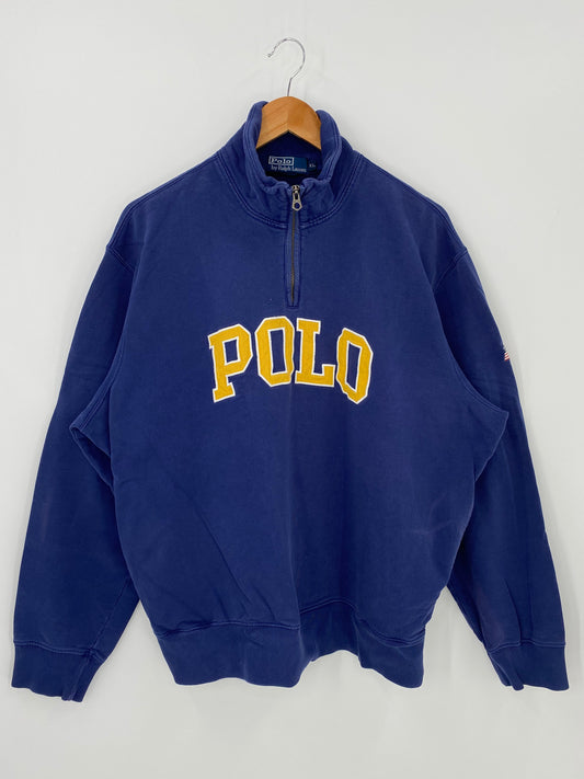 90's POLO SPORT RALPH LAUREN Size XL Vintage Half-Zip Sweat-Shirt / A1806