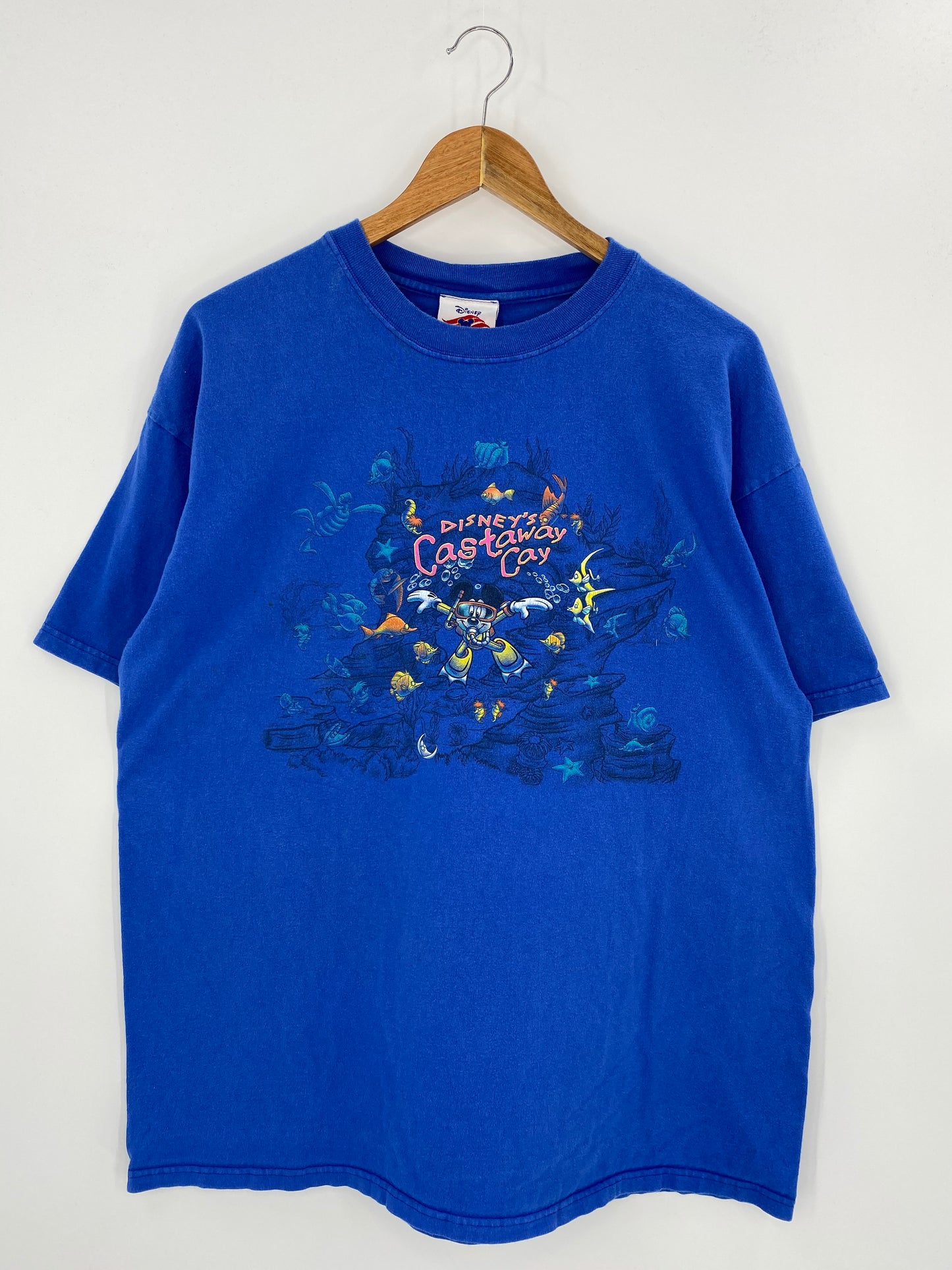 90’s DISNEY CASTAWAY CAY Size XL Vintage T-Shirt / 8016