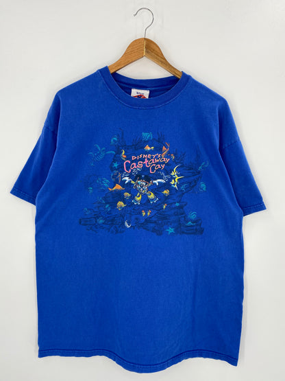 90’s DISNEY CASTAWAY CAY Size XL Vintage T-Shirt / 8016