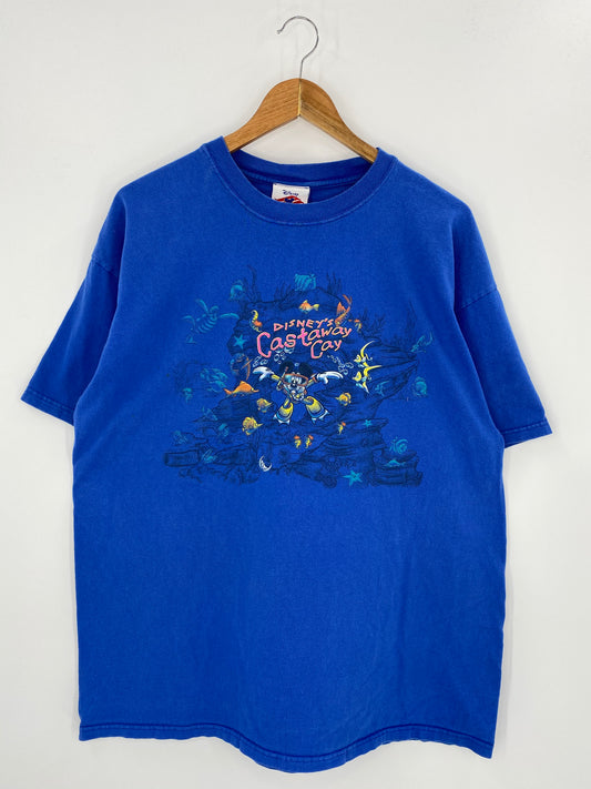 90’s DISNEY CASTAWAY CAY Size XL Vintage T-Shirt / 8016
