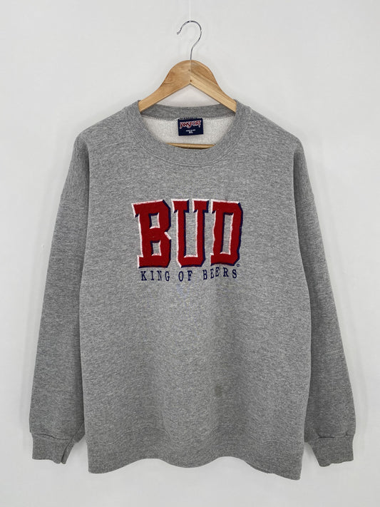 90's BUDWEISER  Made in USA Size XL Vintage Sweat-shirt / k5558