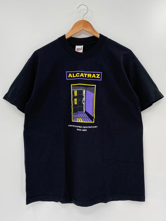 90’s ALCATRAZ Made in USA Size L T-Shirts / K1404