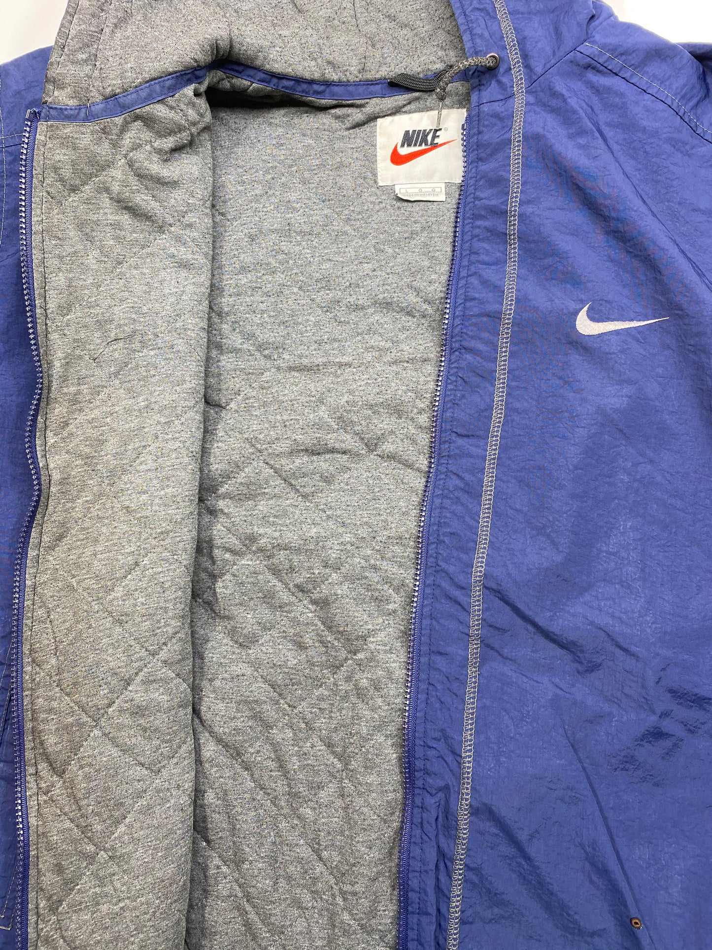 90's NIKE Zipper Size L Vintage Padded Nylon-Jacket / 5721