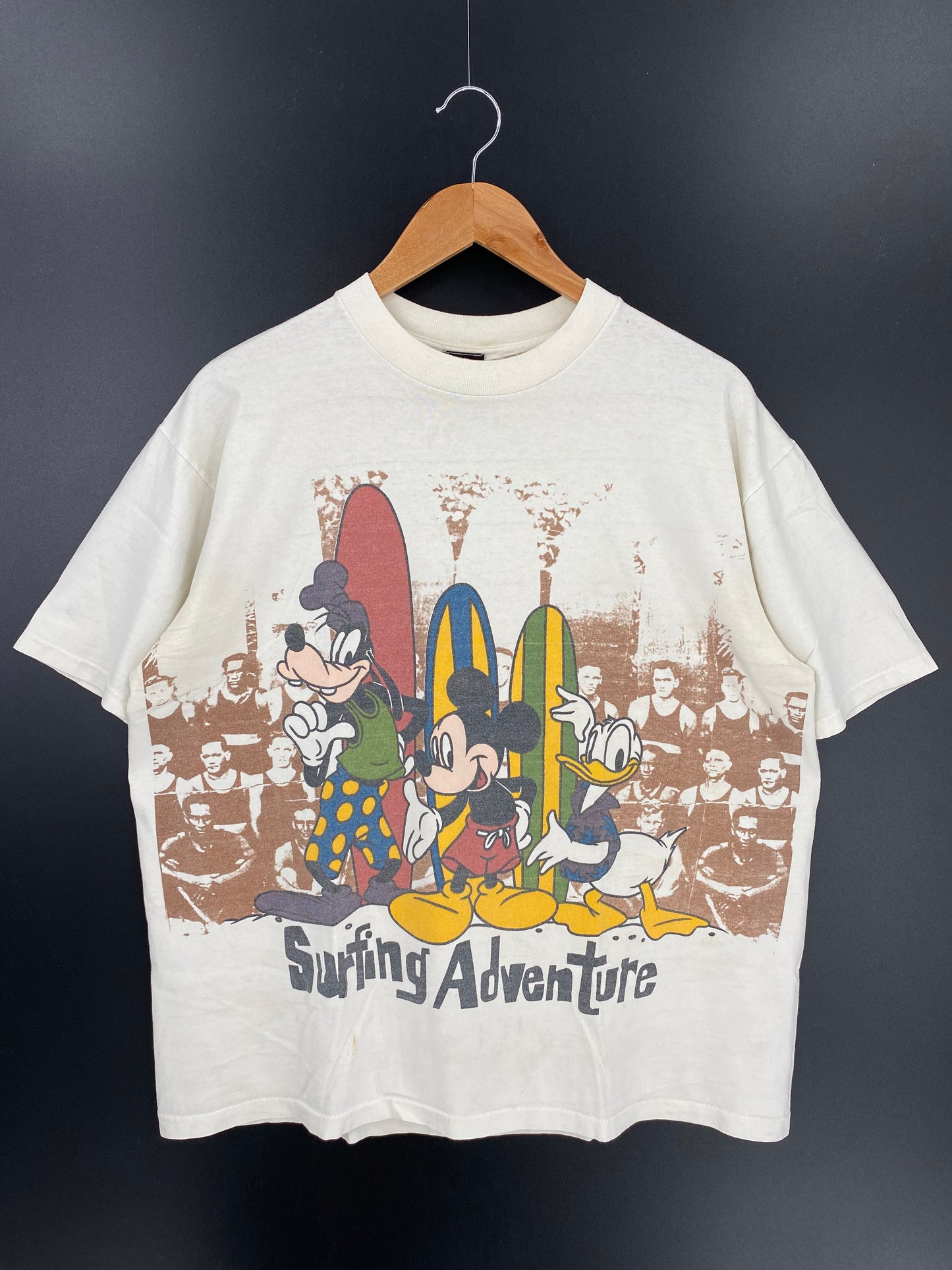 90’s DISNEY MICKEY Made in USA Size L Vintage T-Shirt /K14