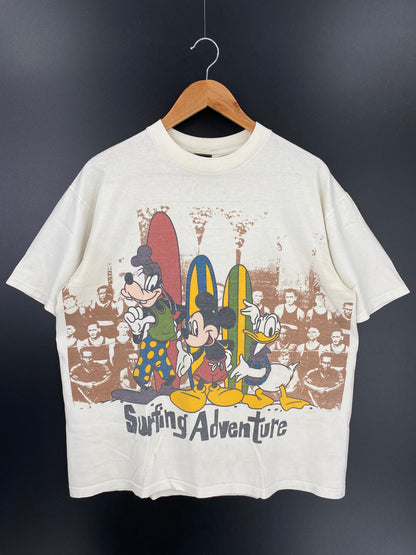 90’s DISNEY MICKEY Made in USA Size L Vintage T-Shirt /K14