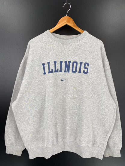 00' NIKE ILLINOIS Size XXL Vintage Sweat-shirt / K2284