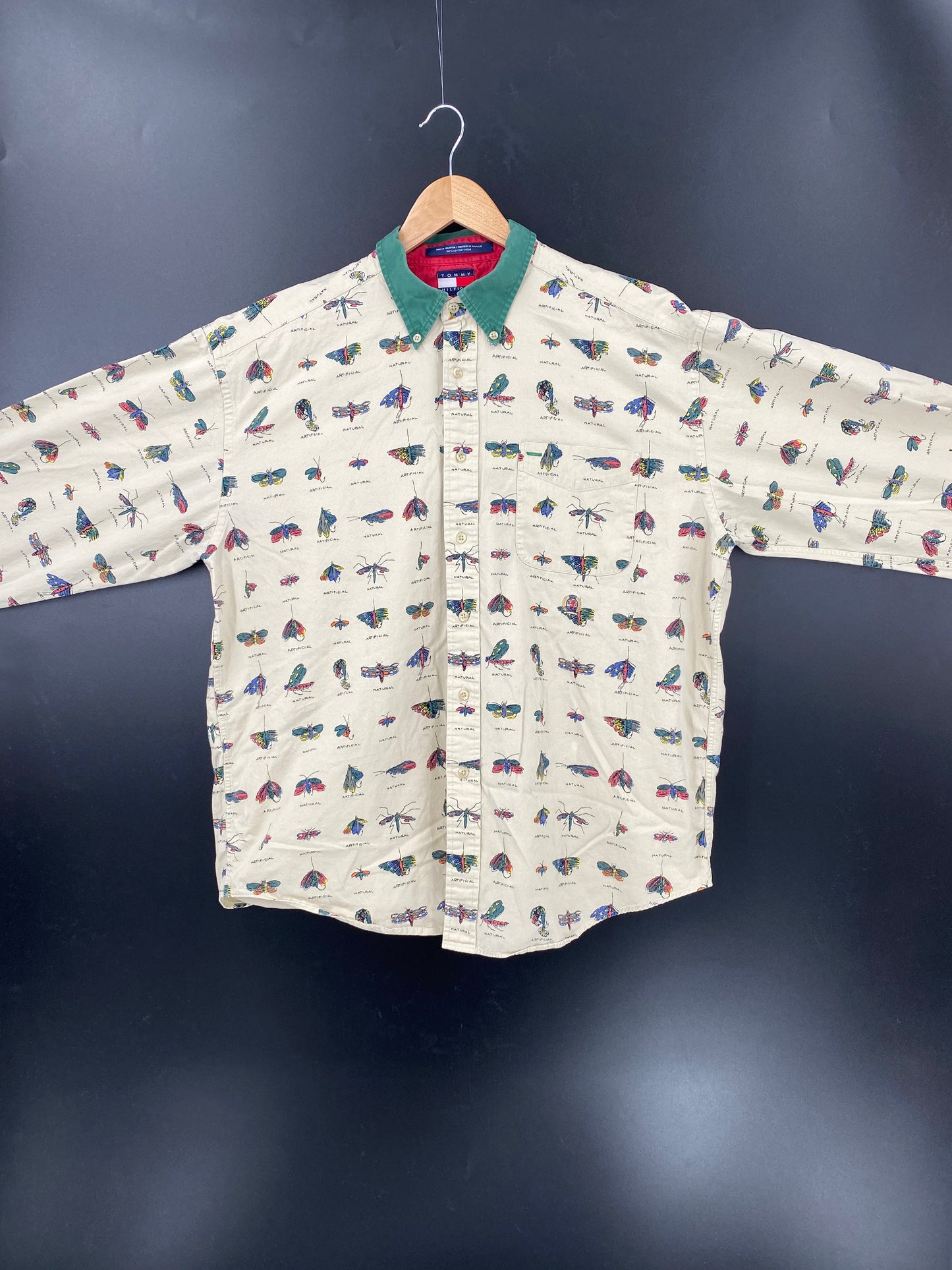 90's TOMMY HILFIGER Size L Vintage Botton-down Shirts/ A4772