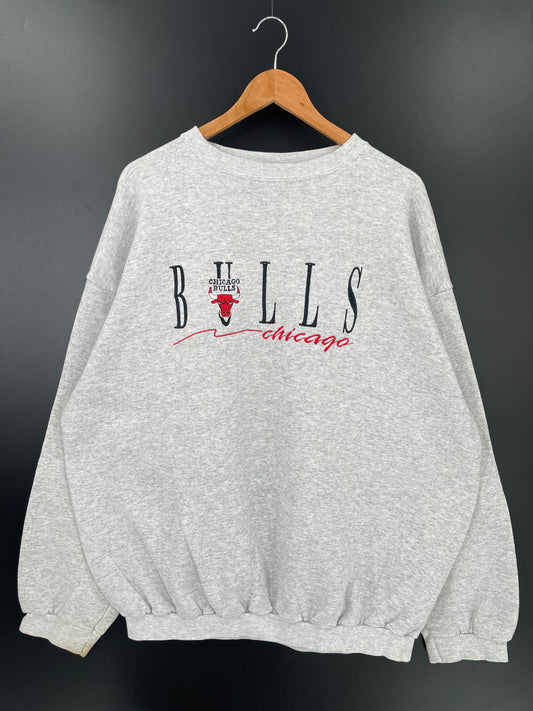 90’s CHICAGO BULLS Made in USA Size XXL Vintage NBA Sweat-Shirts / K2179