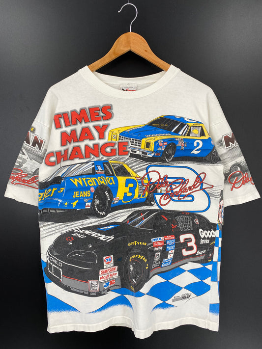 1996' DALE EARNHARDT Made in USA Size M Vintage Racing T-Shirt / K2255