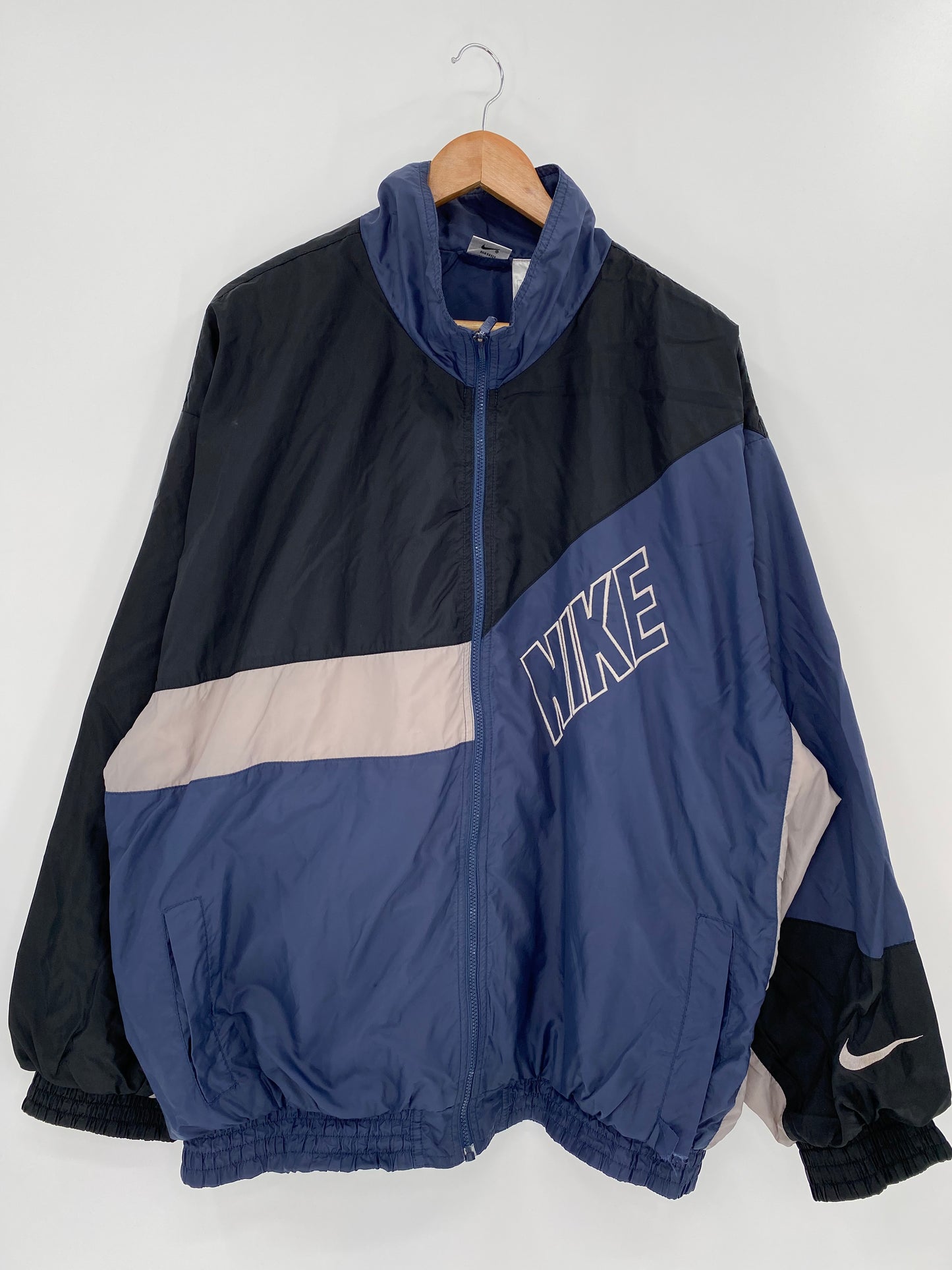90's NIKE Size XXL Vintage Zip up Nylon-Jacket/ K574