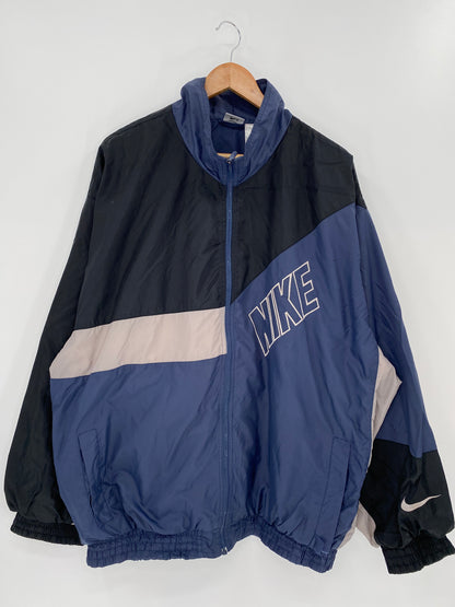 90's NIKE Size XXL Vintage Zip up Nylon-Jacket/ K574
