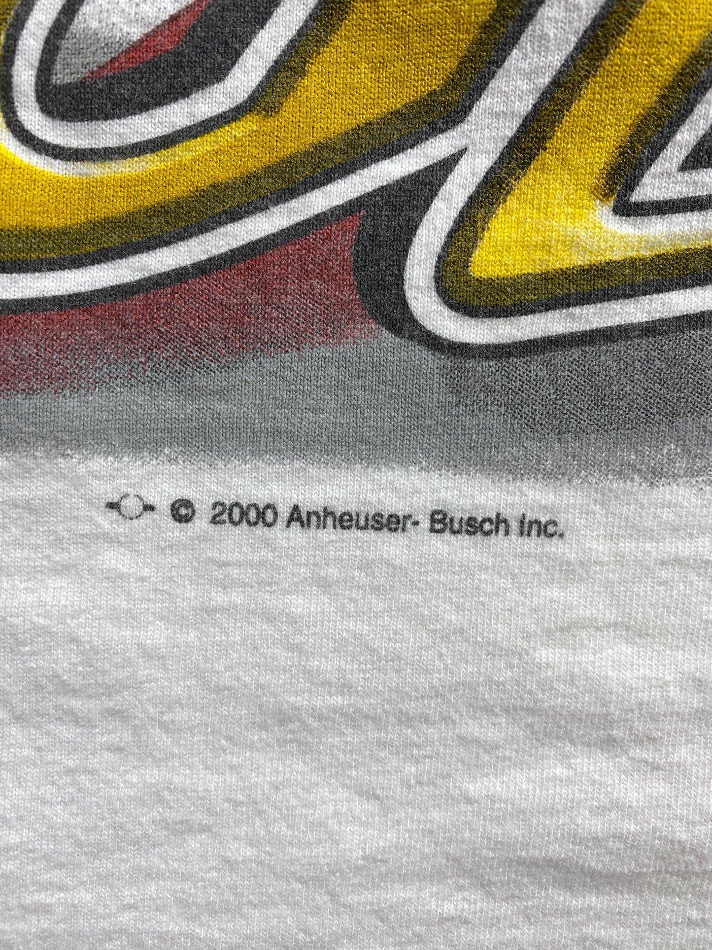 2000 NASCAR BUDWEISER Size L Vintage Racing T-shirts / 7170