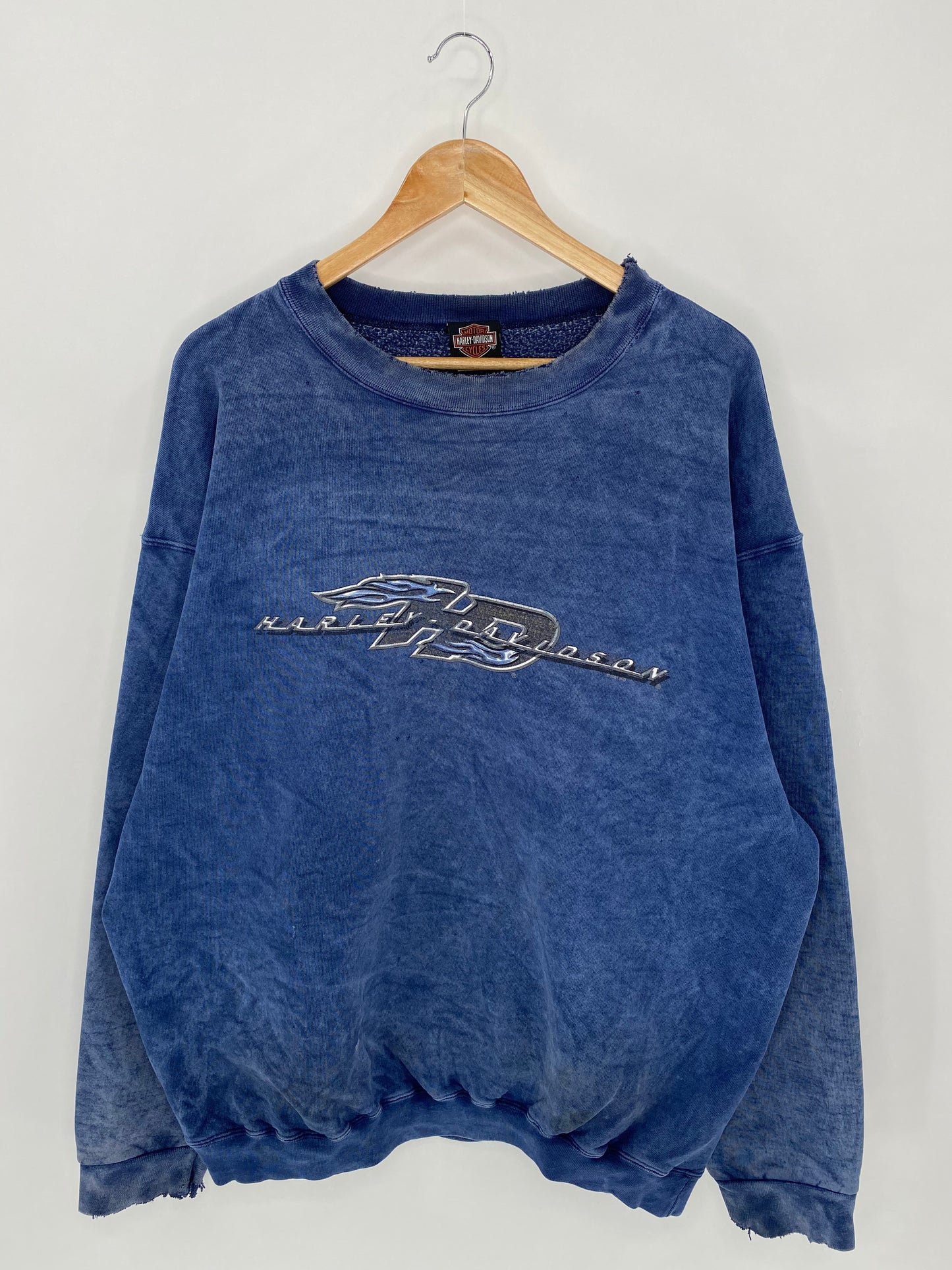 90's Harley Davidson Damaged Made in USA Size XL Vintage Sweat-shirt   / 5918