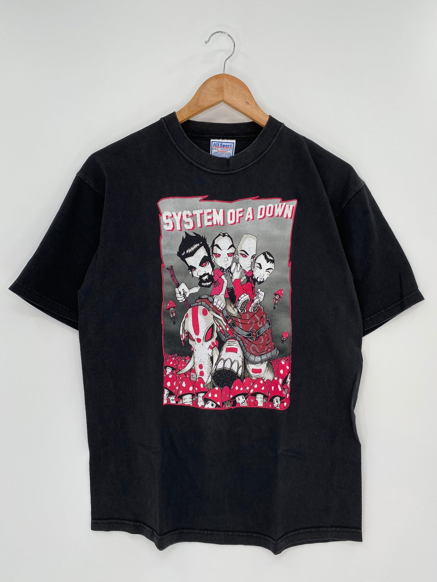 90's SYSTEM OF A DOWN Size M Vintage Rock T-Shirt / A516