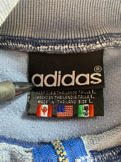 90’s ADIDAS Size L Vintage Half-zip Sweat-shirt / G5140S