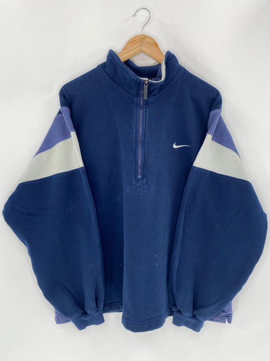 90’s NIKE Half-Zip Size XXL Vintage Sweat-Shirt / 5555