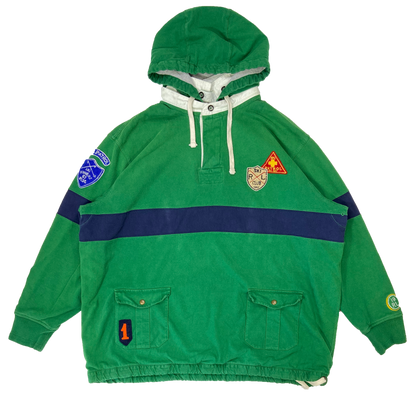 90's Polo Ralph Lauren Ski Patrol Vintage Hoodie Rugby Shirt / 1838