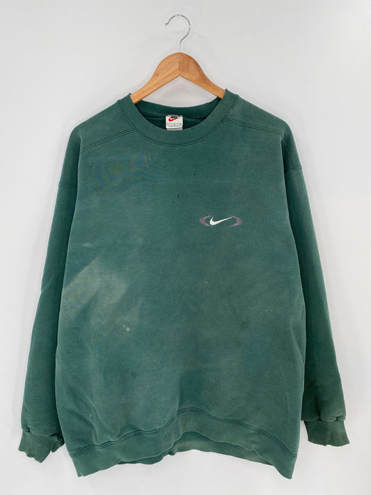 90’s NIKE MINI SWOOSH Made in USA Size L Vintage Sweat-shirt / A9085