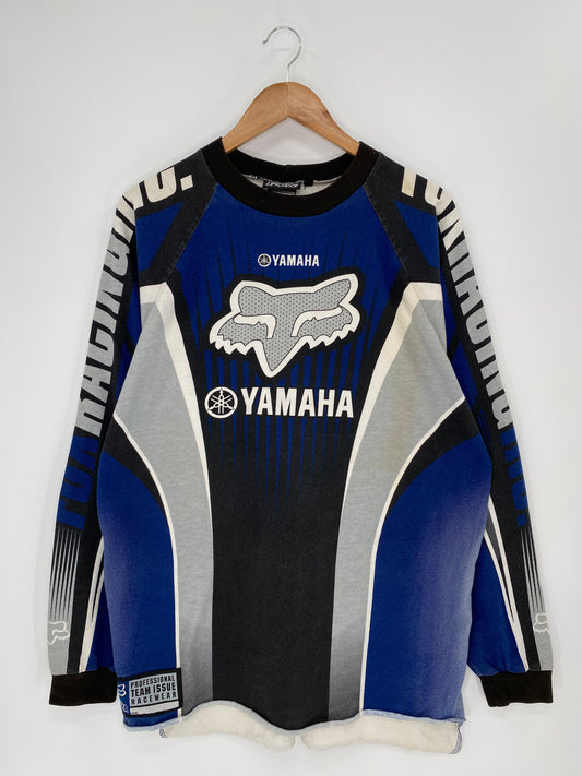 00' FOX RACING x YAMAHA Size L Vintage Long Sleeve Racing T-Shirt / 8667