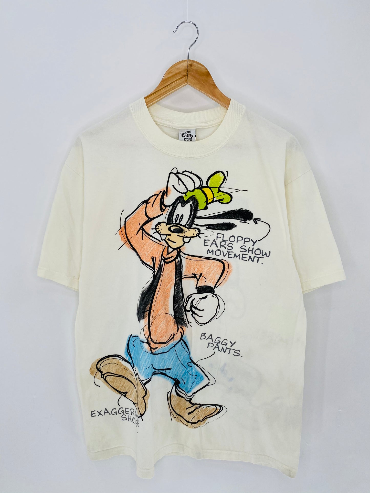 00' DISNEY GOOFY Made in USA Size XL Vintage T-shirt  / 6110