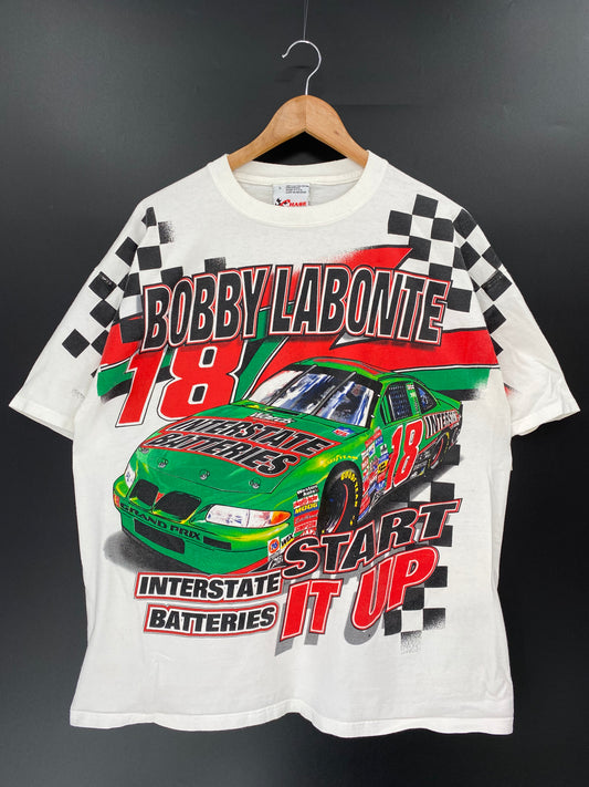 1998' NASCAR BOBBY LABONTE Made in USA Size L Vintage Racing T-Shirt / k654