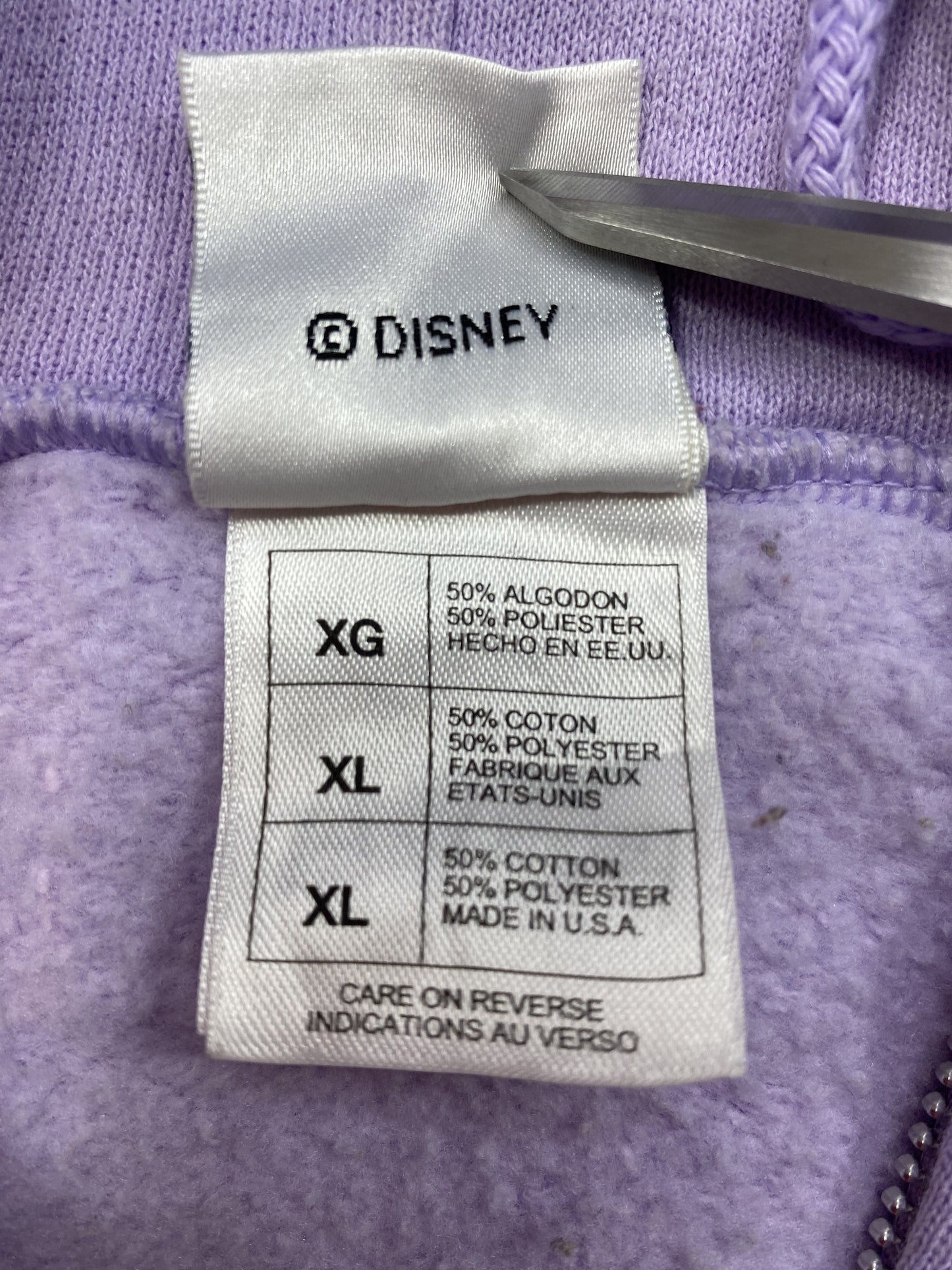 00’ Disney DUMBO Zip-Up Made in USA Size XL Vintage Zip up Hoodie Sweat-Shirt / K4812