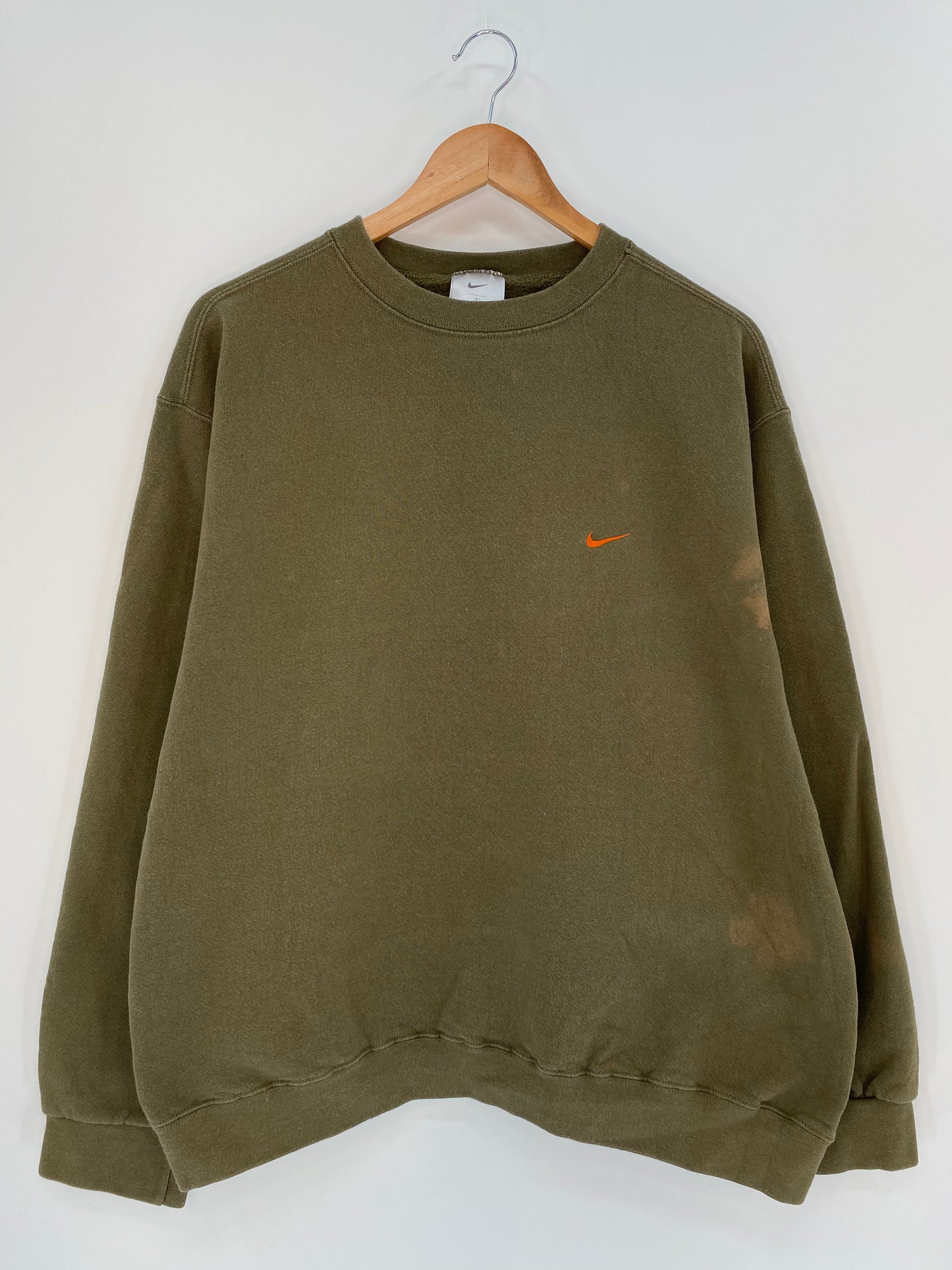90’s NIKE Mini Swoosh Made in USA Size L Vintage Sweat-shirt / 9007