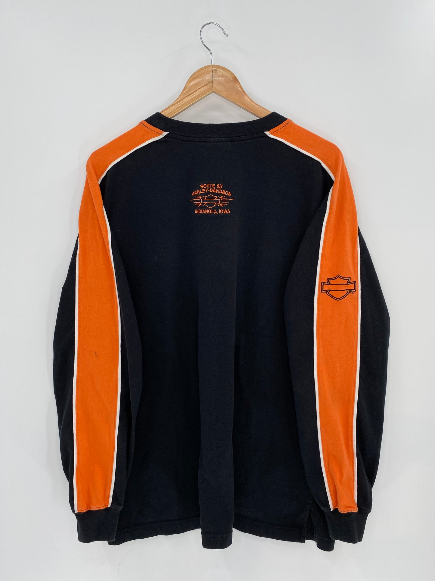 00' Harley Davidson Size No Tag (Approx. XL) Vintage Long Sleeve T-Shirt / 7898