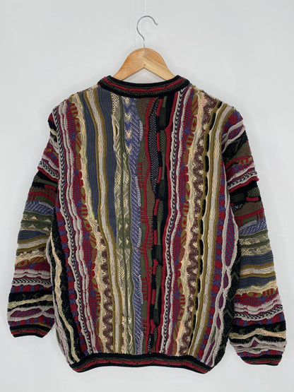 Vintage 3D Coogi-Style Size M Knit Sweater / 6317