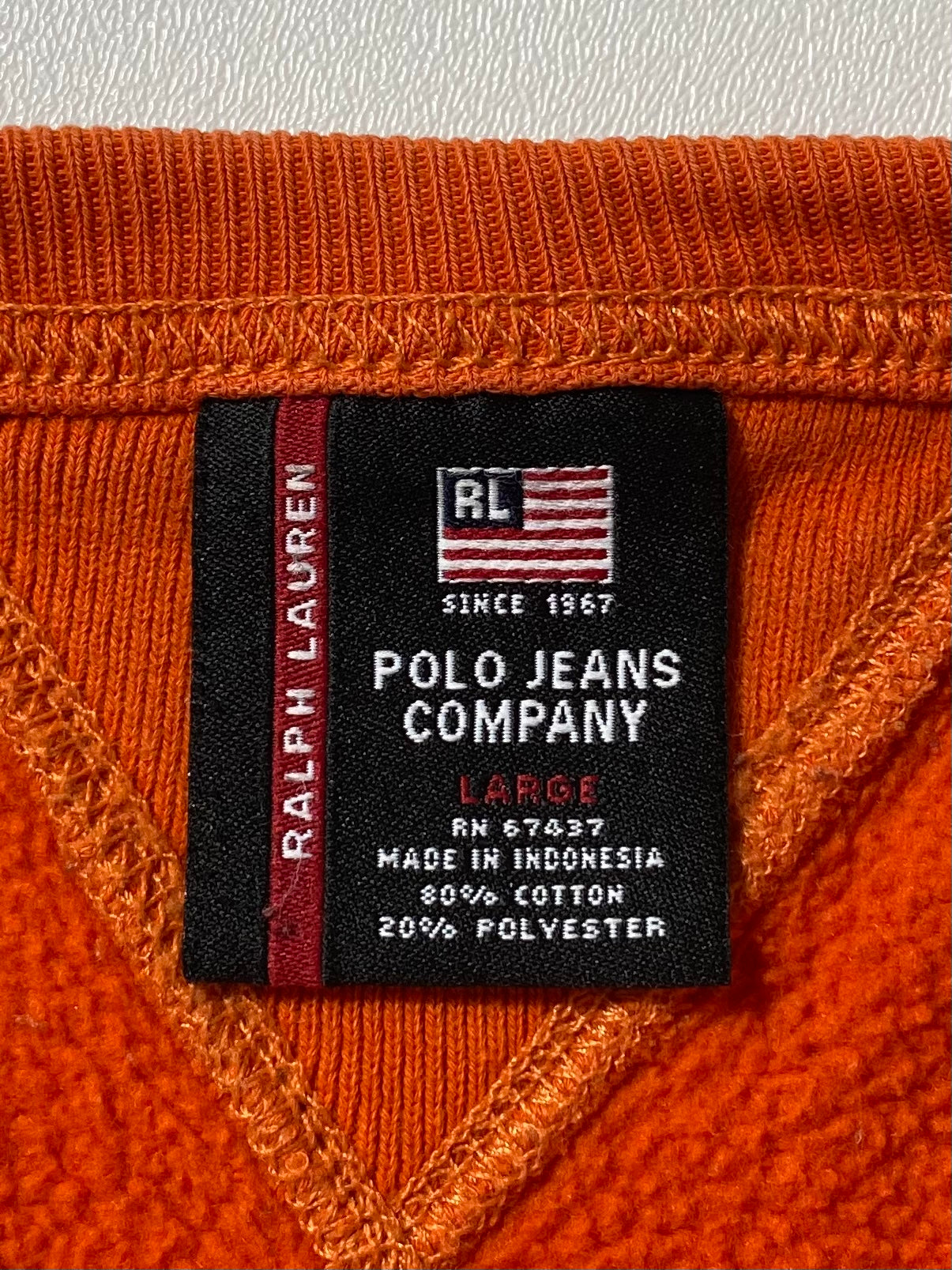 Vintage RALPH LAUREN POLO JEANS Size L Sweat-shirt / K9444