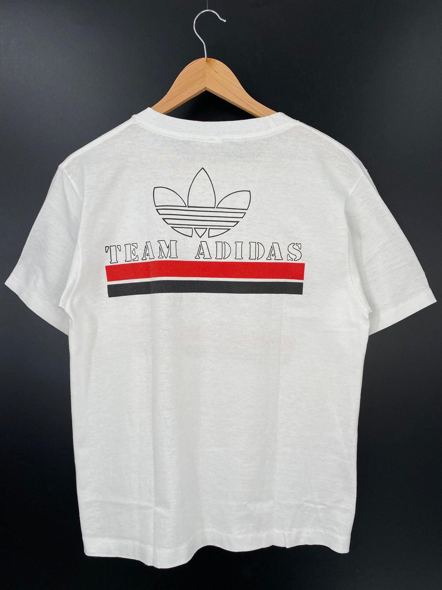 .80’s ADIDAS Size M MADE IN USA Vintage T-shirt / A4336