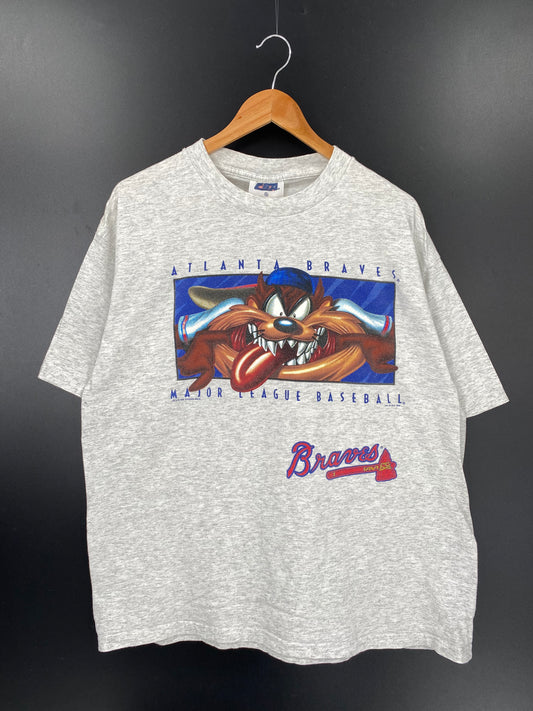 1998 ATLANTA BRAVES LOONEY TUNES TAZ Size XL Vintage MLB T-Shirt / K2223