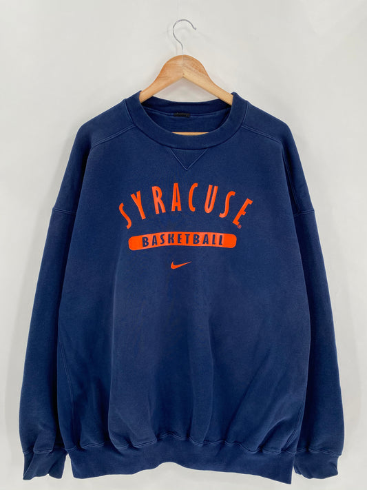 90's Vintage NIKE SYRACUSE Size Approx. XXL Sweat-Shirt / 5810