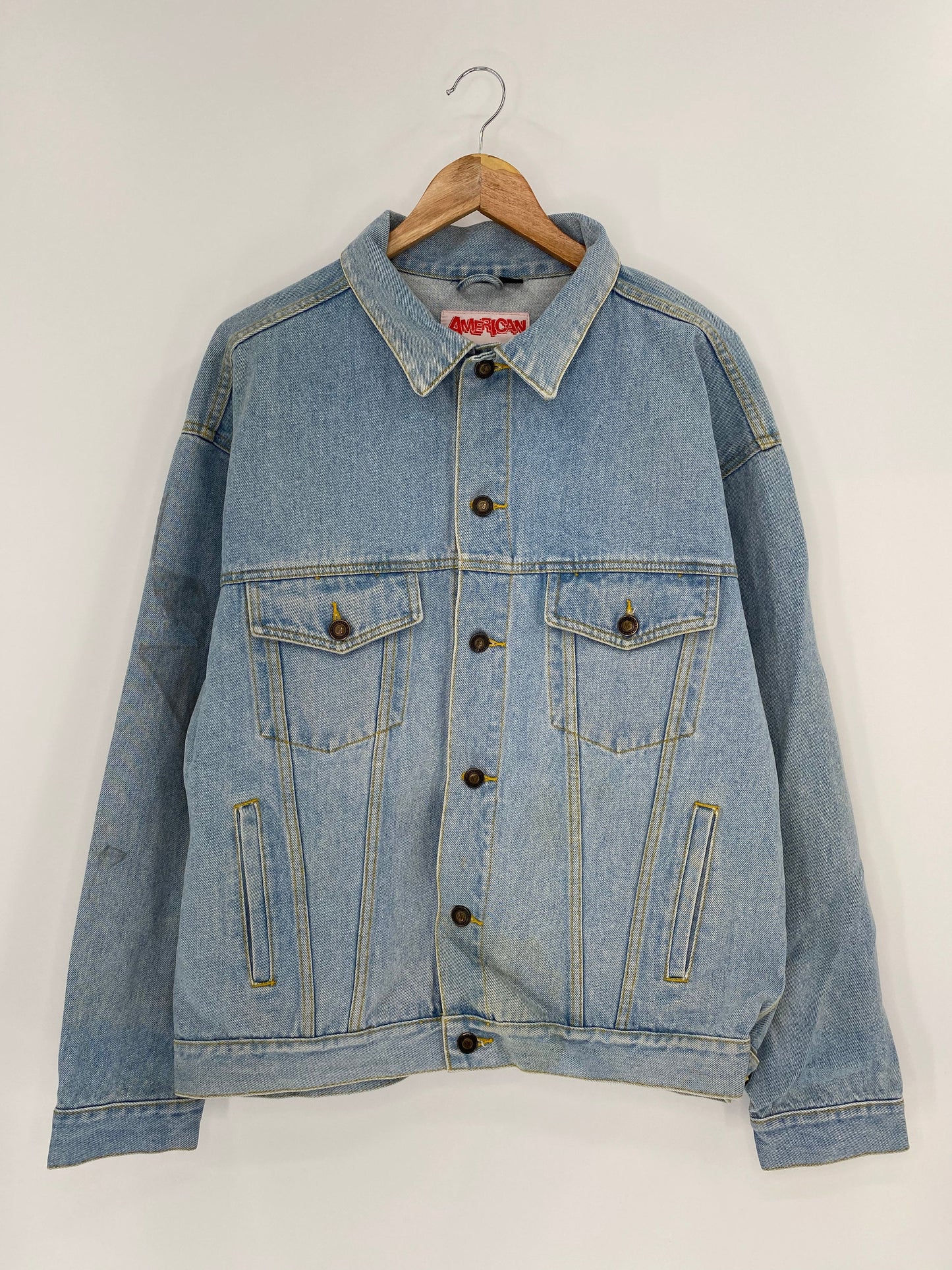 90's SNOOPY Size XL Vintage Denim Jacket  / K6740