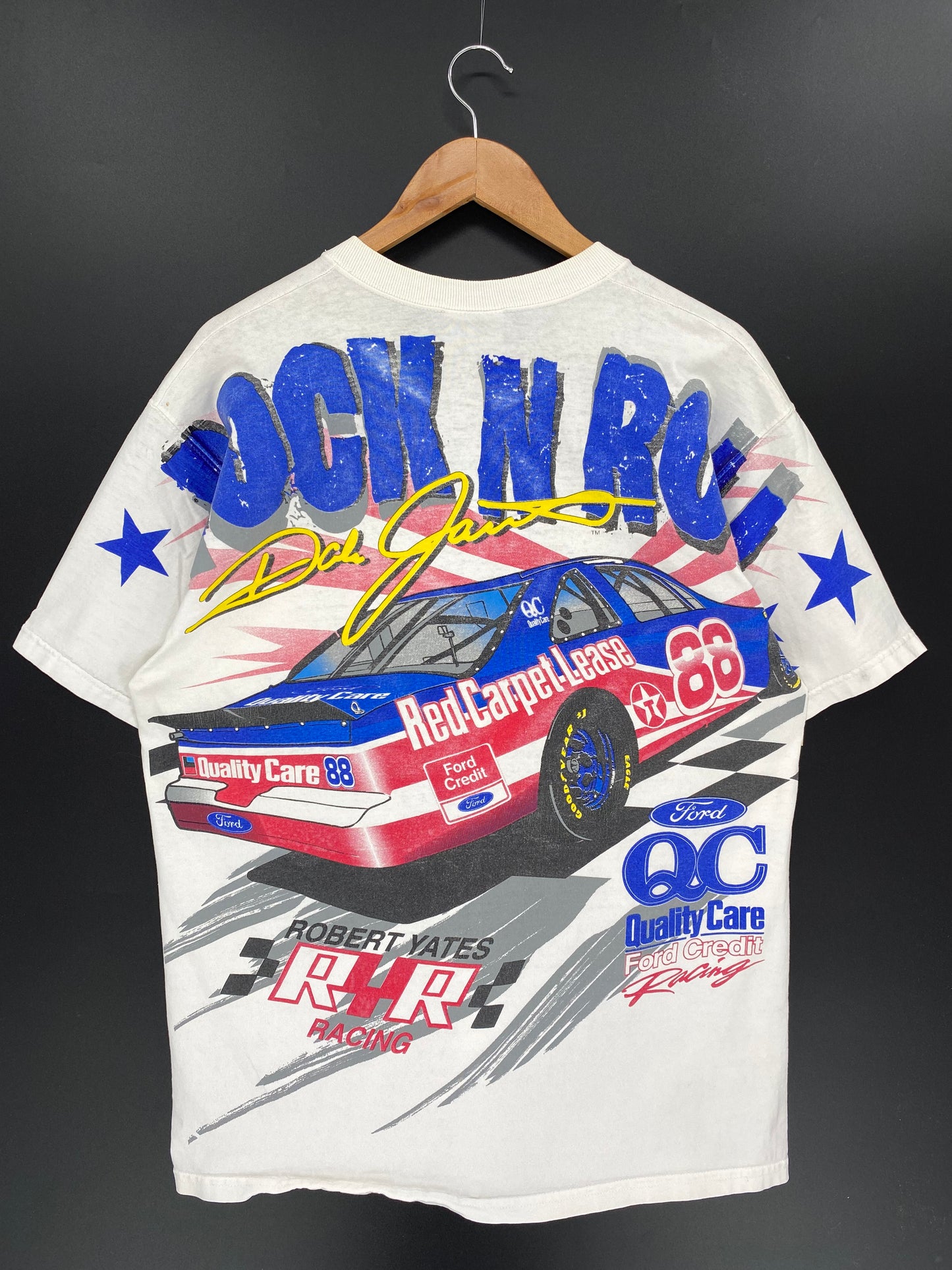 90’s DALE JARRETT Made in USA Size L Vintage Racing T-shirt / 9403