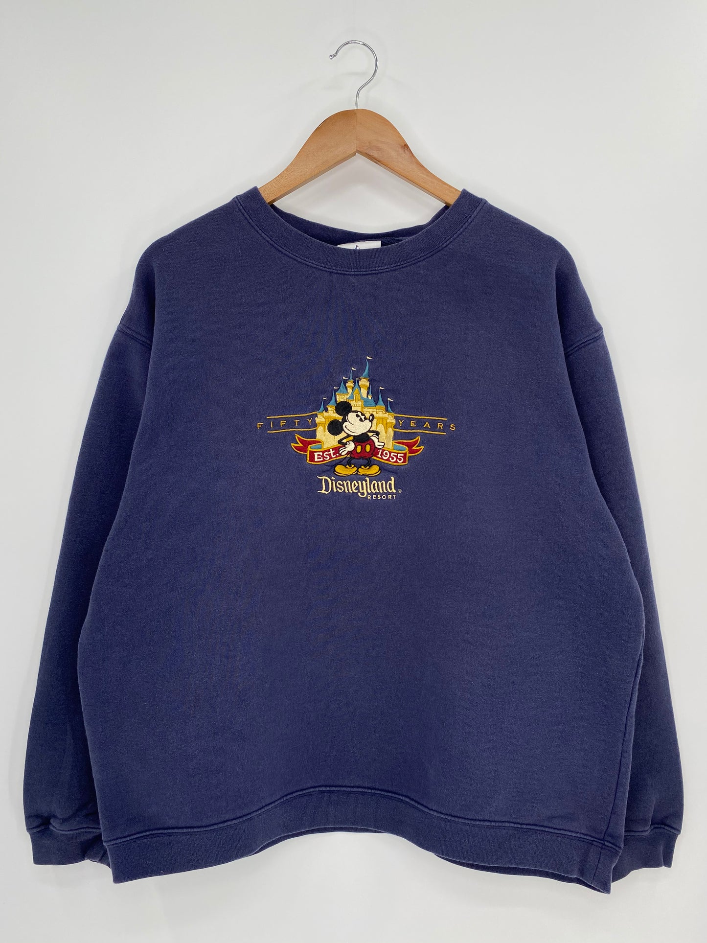 00' FIFTY YEARS DISNEYLAND RESORT Size L Vintage Sweat-shirt / 8842