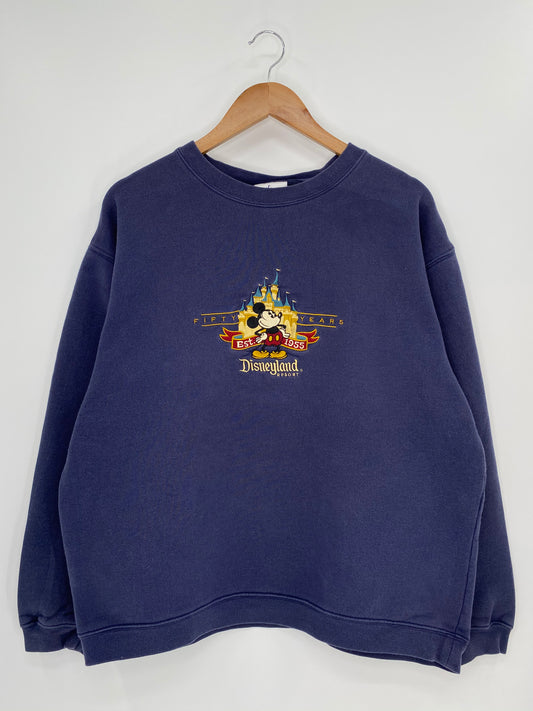 00' FIFTY YEARS DISNEYLAND RESORT Size L Vintage Sweat-shirt / 8842