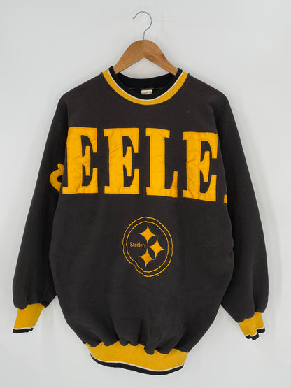 90's STEELERS Made in USA Size L Vintage NFL Sweat-shirt / 9428