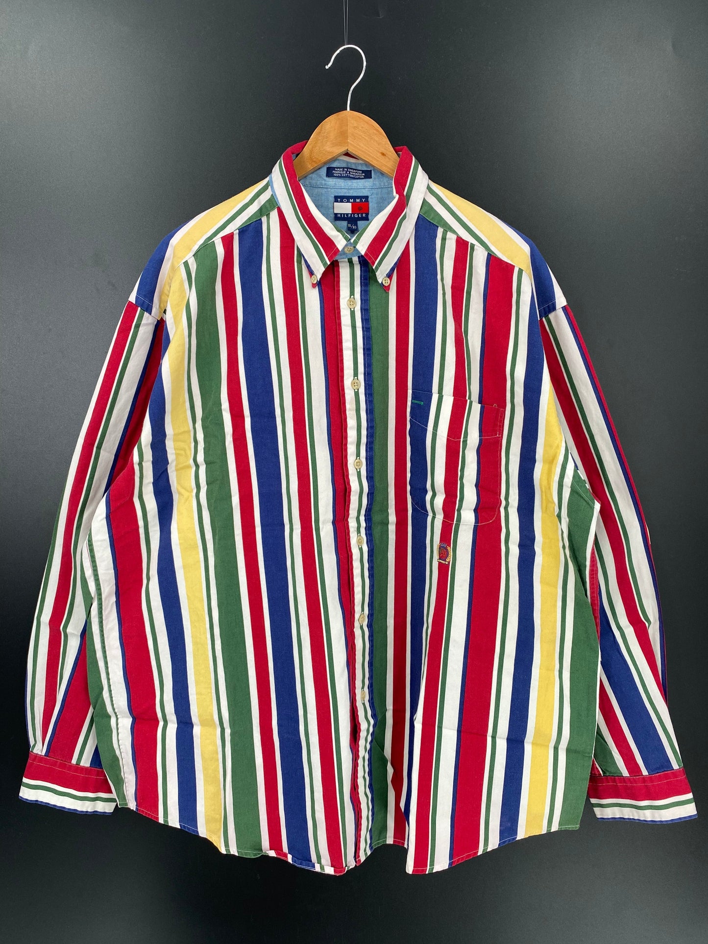 90's TOMMY HILFIGER Size XL Vintage Button Down Shirt / E2404B