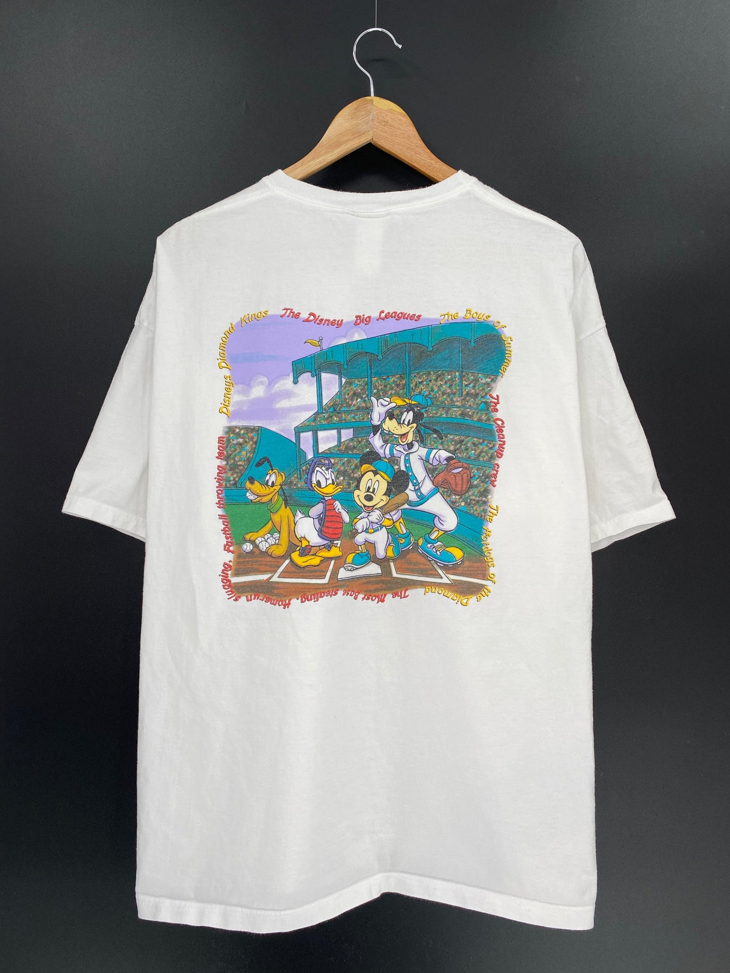 90’s DISNEY BASEBALL Size XL Vintage T-Shirt / K8983