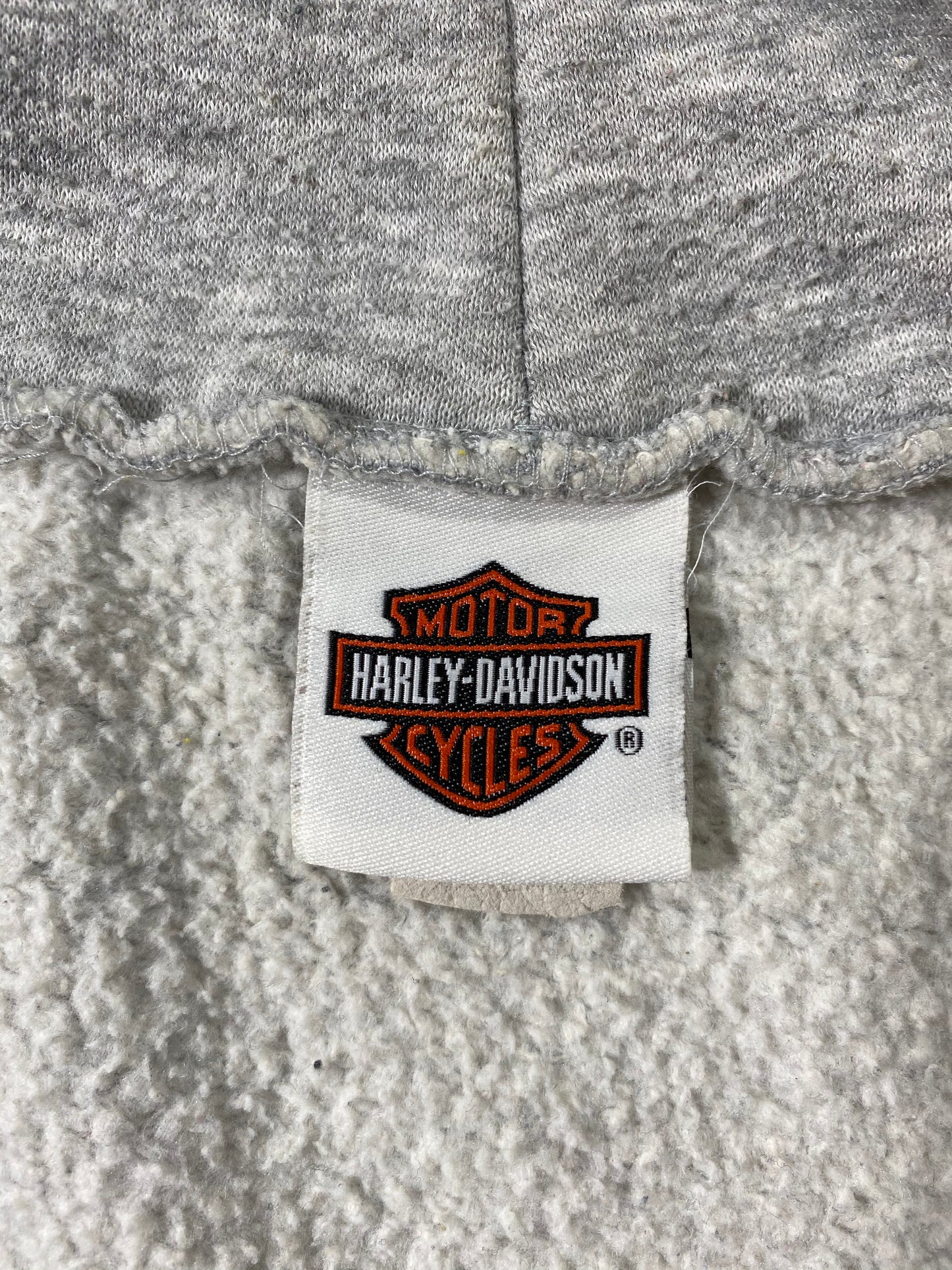 00’ HARLEY DAVIDSON Hand Painted (Fire Pattern) Size Approx. XXL Vintage Hoodie Sweat-shirt / 6539
