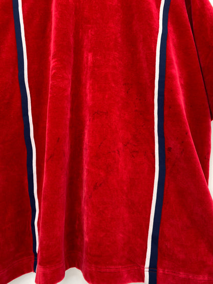 .90's NIKE Size XL Vintage Zip-up Velour Jersey-shirt / K8429
