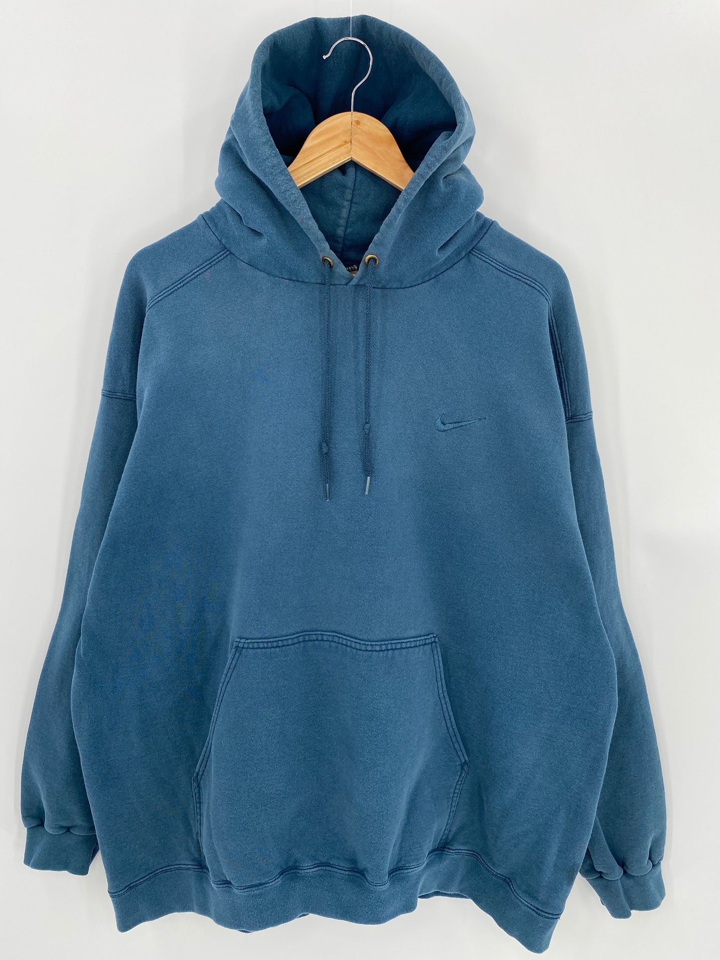 90’s NIKE Mini Swoosh Made in USA Size XXL Vintage Hoodie Sweat-shirt / 6898