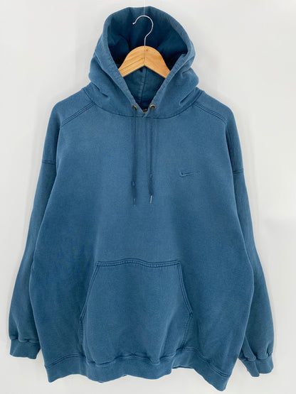 90’s NIKE Mini Swoosh Made in USA Size XXL Vintage Hoodie Sweat-shirt / 6898