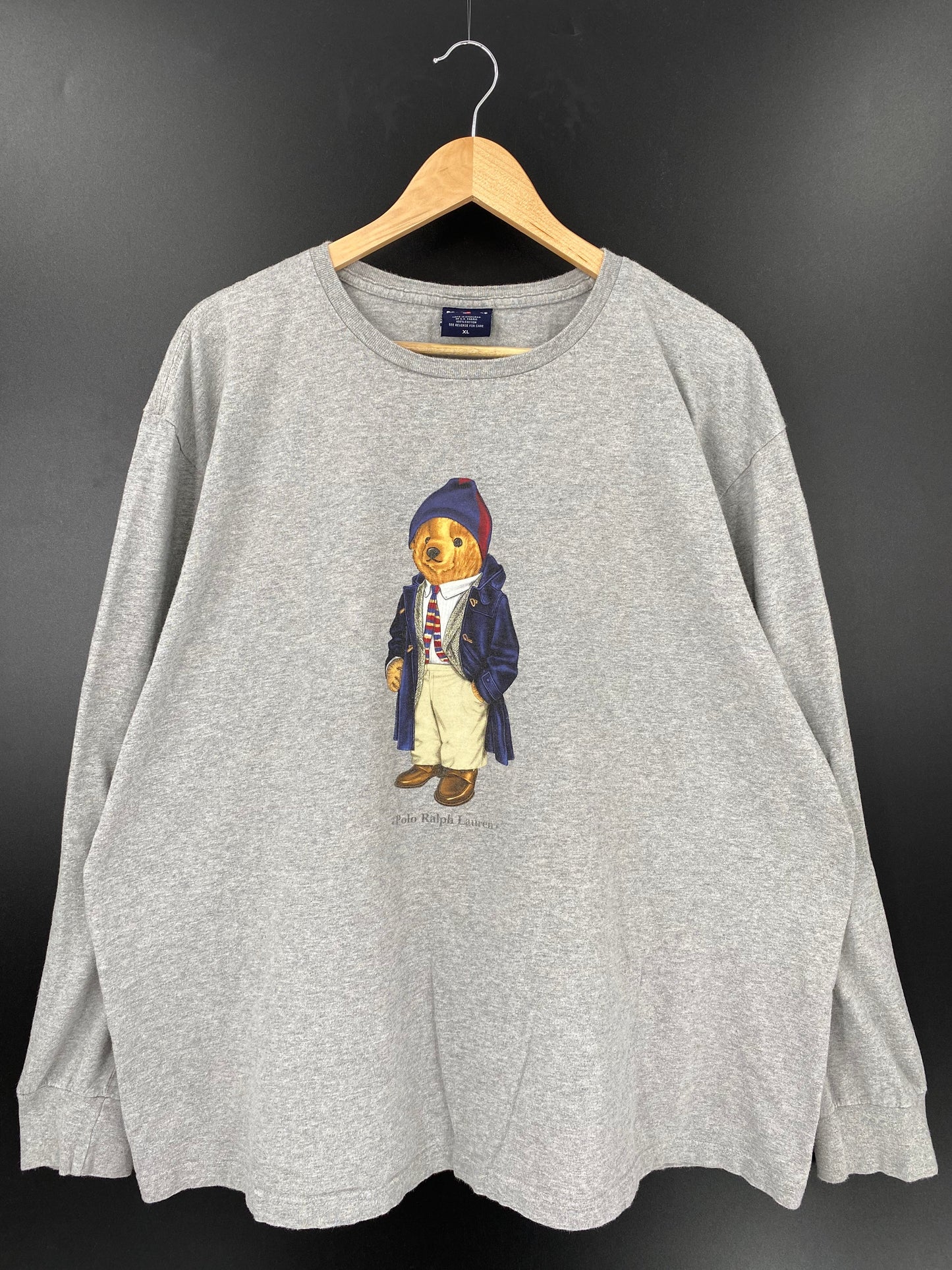.Vintage POLO SPORTS POLO BEAR Size XL Long-Sleeve Shirts/ A4773