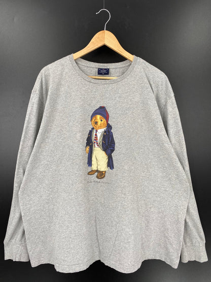.Vintage POLO SPORTS POLO BEAR Size XL Long-Sleeve Shirts/ A4773