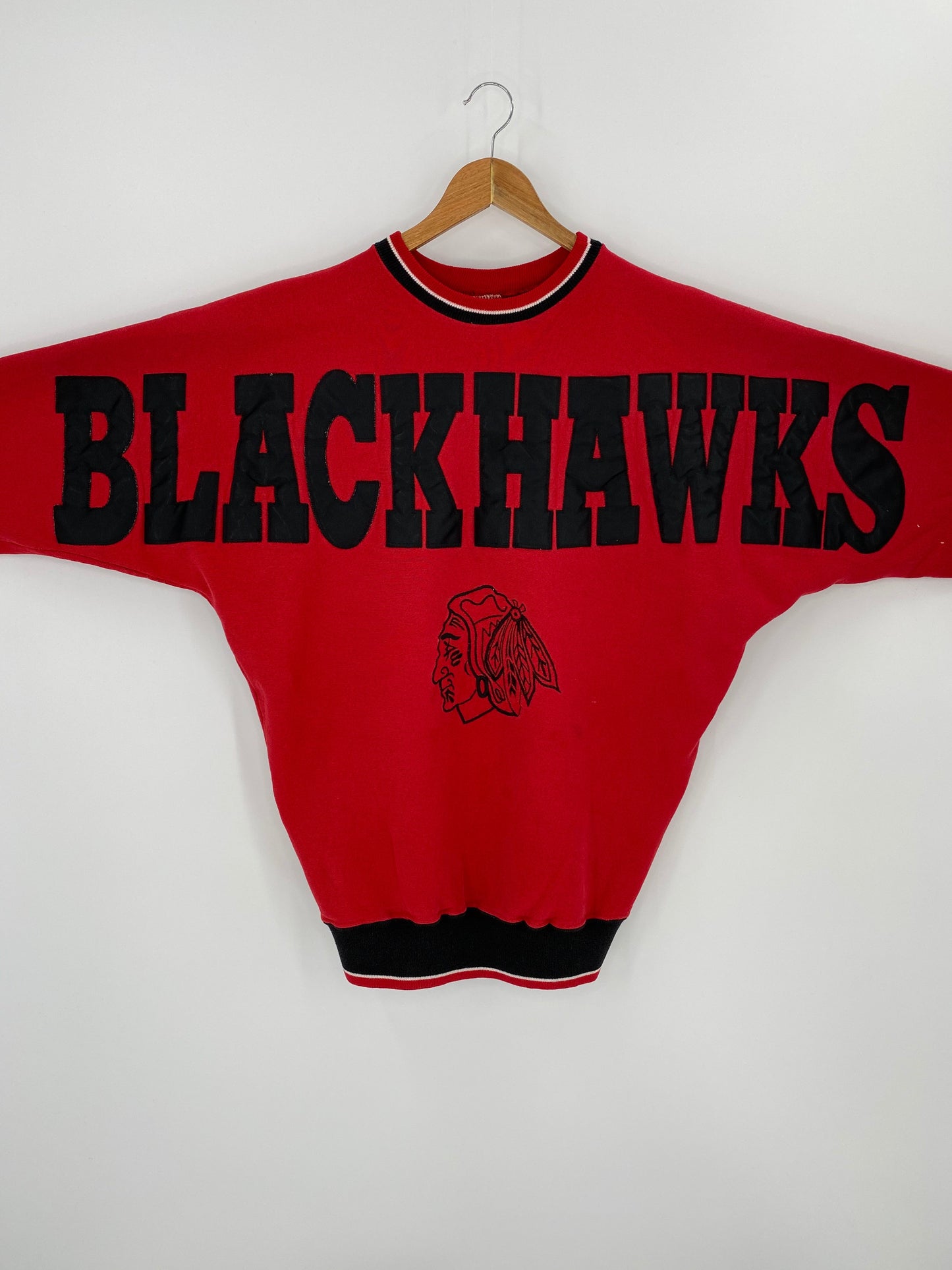 90's BLACKHAWKS Made in USA Size L Vintage NHL Sweat-Shirt / K8547