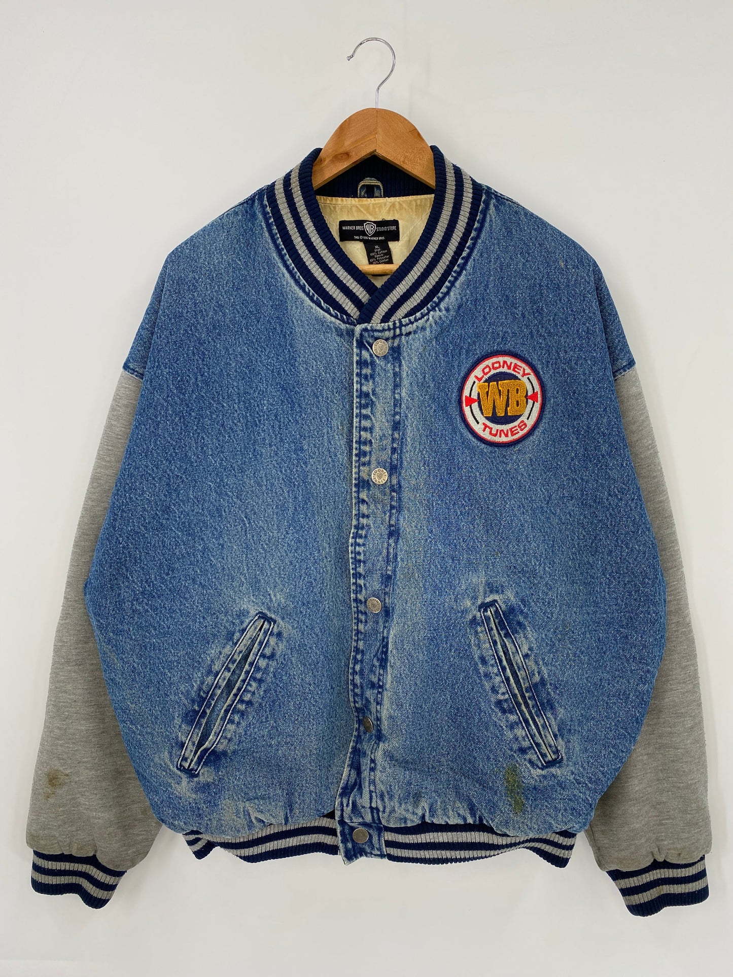1996 LOONEY TUNES Size XL Vintage Denim Jacket  / A6298