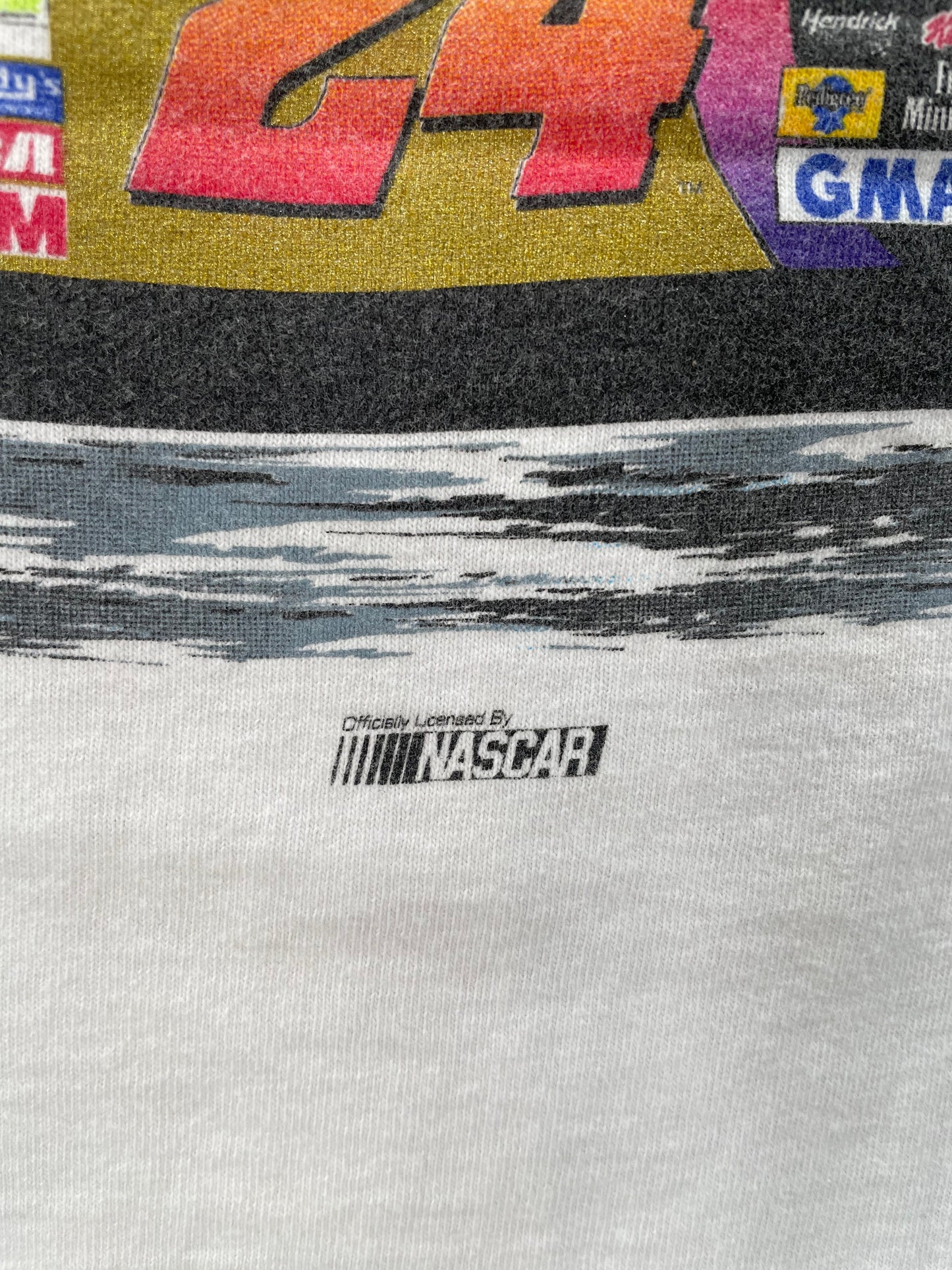 1997 NASCAR DU PONT CHROMA PREMIER RACING Size L Vintage Racing T-shirt / A5823